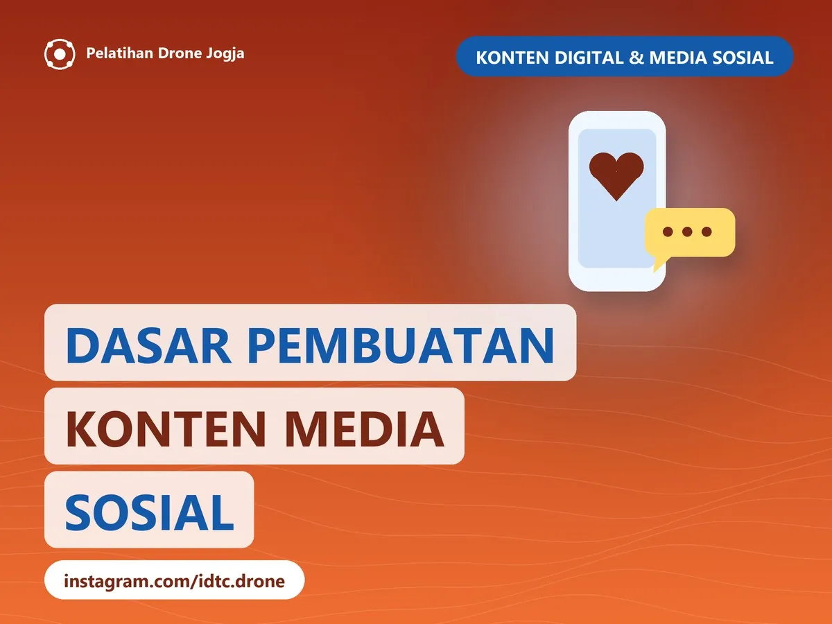 Cover pelatihan Dasar Pembuatan Konten Media Sosial