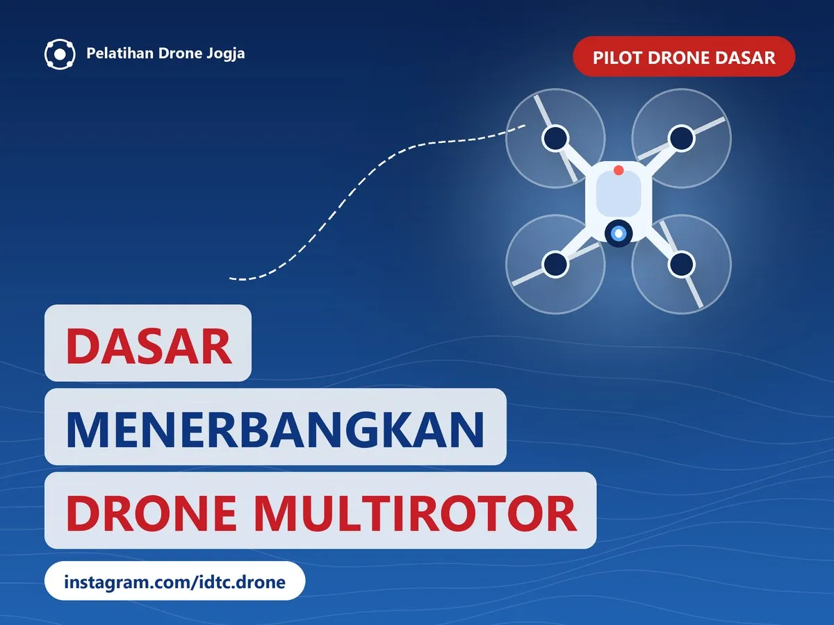 Cover pelatihan Dasar Menerbangkan Drone Multirotor