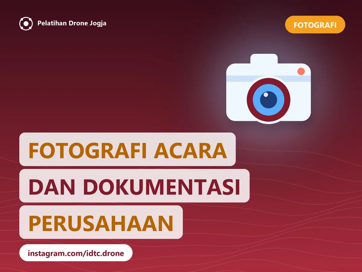 Cover pelatihan Fotografi Acara dan Dokumentasi Perusahaan
